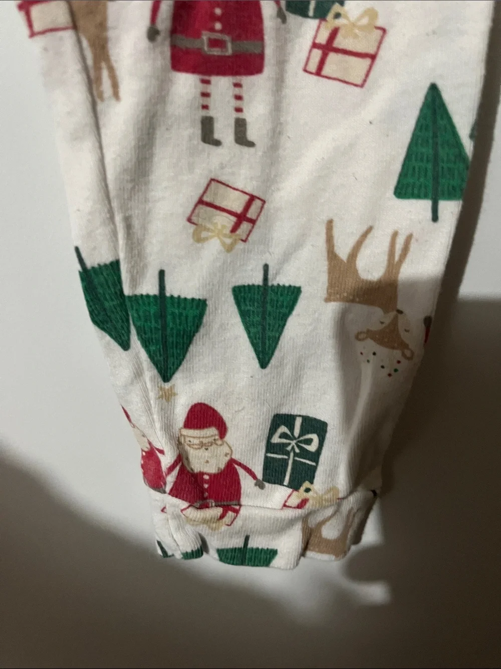 chick pea Kids Holiday Pajama Pants - White, Red & Green
